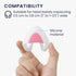kwmobile Cat Ears for Overear Headphone (Set of 2) - Fits Headbands 1" to 1.5" (2.5cm to 3.8cm) Diameter - White/Dark Pink...
