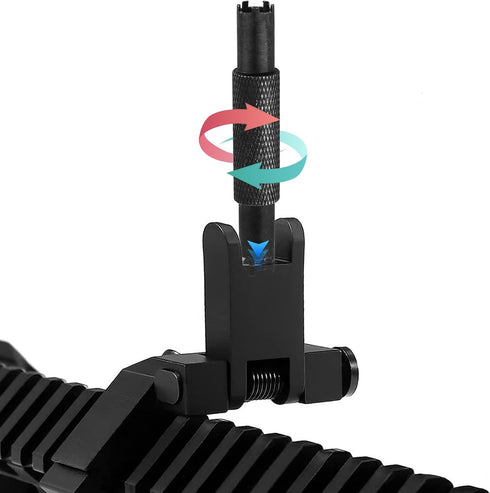 Fiber Optics Flip up Front Sight Adjustment Tool, 4&5 Prong A1&A2 Types Iron Sight Elevation Tool...