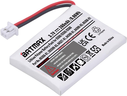 Batmax 2X CS-50 CS-55 65358-01 Battery for Plantronics C052, CS60, CS55, CS351, CS361, CS510, CS520, W710, W720 64327-01 64399-01 65358-01 PL-6439...