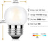 G40 Low Wattage LED Light Bulbs 1.5w Equivalent to 15 Watt E26 Base Light Bulb G14 Frosted Small Light Bulbs Warm White 2 Pack...