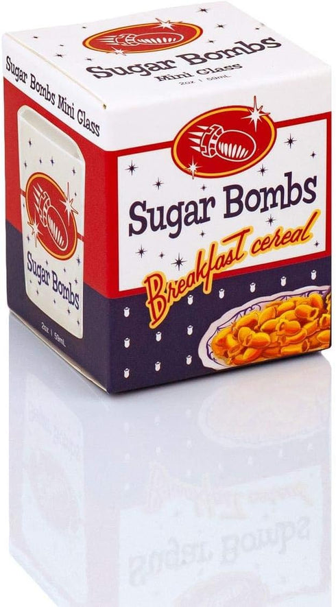 JUST FUNKY Fallout Sugar Bombs Breakfast Cereal Square Shot Glass 2 Ounce Shot Glass...