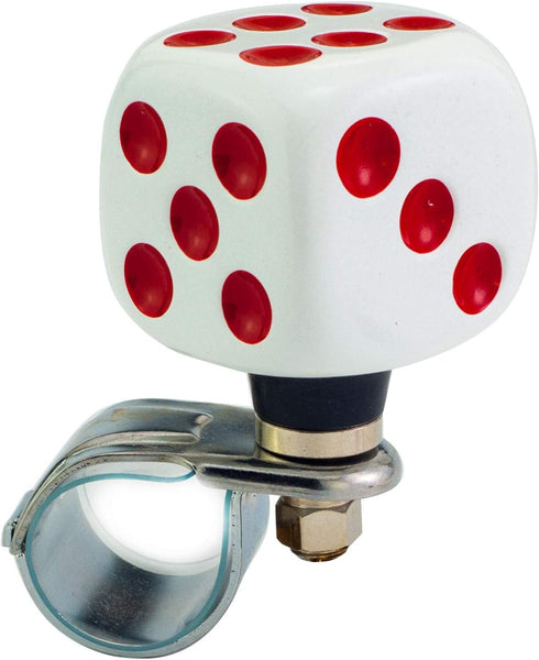 Steering Wheel Knob Suicide Spinner, Dice Shape Car Turning Grip Handle Brody Knobs Fit Most Manual Automatic Vehicles, White...