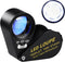 Illuminated Jewelers Loupe Magnifier, Foldable Jewelry Magnifier with 6 LED & UV Lights, Hastings Triplet Loupe 10X for Gems, Jewelry, Coins, Stam...