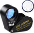 Illuminated Jewelers Loupe Magnifier, Foldable Jewelry Magnifier with 6 LED & UV Lights, Hastings Triplet Loupe 10X for Gems, Jewelry, Coins, Stam...