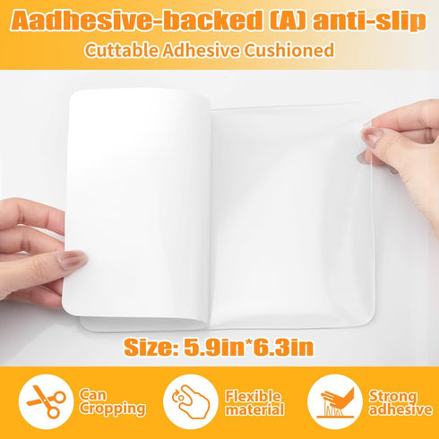 Clear Rubber Sewing Machine Foot Pedal Non Slip Pad,Suitable for Use on Carpets, Floors and Wood Floors, Sewing Machine Pedal Mat Prevent Foot Sli...