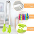 Shindel 8PCS Small Food Tongs, Mini Stainless Steel Tongs with Silicone Tips, for Cooking Grilling BBQ Buffet, 5 inch?8 Colors...