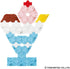 Rakyu (LaQ) Sweet Collection Mini Sky Blue (Sweet Collection Mini Sky Blue)...