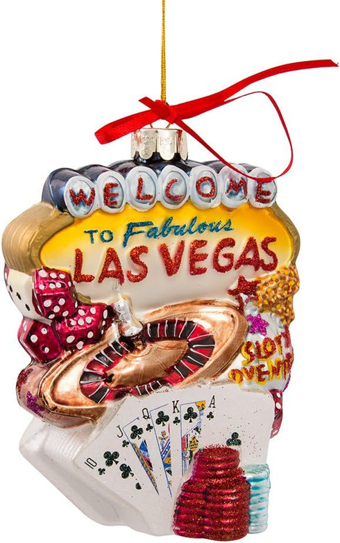 Kurt S. Adler Kurt Adler 5.5-Inch Las Vegas Glass Cityscape, 5 in, Multicolored Ornament...