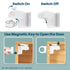 Inaya Magnetic Cabinet Locks for Baby Proofing, 6 Locks & 1 Key, Child Proof Magnet Locks for Cabinets & Drawers with Invisible Design, 3M Adhesiv...