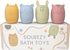 Silicone Animal Bath Toys for Babies, Infants and Toddlers - Set of Four - Educational Fun for The Bathtub, Pool or Beach...