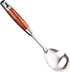 Large Serving Spoons,304 Stainless Steel Cooking Spoon with Heat Resistant Wooden Handle,Silver/12.4Inch...