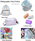 11.8"x53" Holographic Faux Leather Fabric, Mirror Reflective Vinyl for DIY Hair Bows Bags Sewing Crafts (Pink)...
