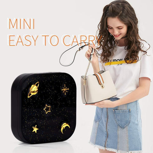 Contact Lens Case, Cute Stars Moon Contact Holder Cases Kit with Lenses Remover Tool Tweezers Mirror Solution Bottle Portable Contacts Container S...