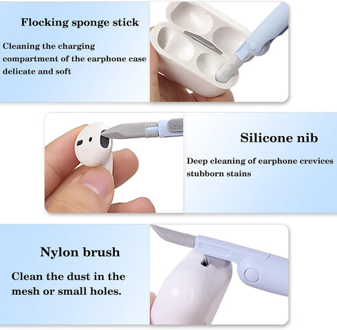 7-in-1 Cleaner Kit for Airpods Headphones,Keyboard Earbuds Case & Computer, Deep Cleaning Tools with Screen Cleaner for Airpods 1/2/3/ Pro, Earpho...