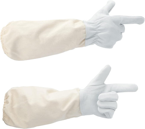 KINGLAKE Beekeeping Gloves Bee Hive Gloves Goatskin A Pair of Beekeeping Protective Gloves with Sleeves Large Perfect for the Beginner Beekeeper...