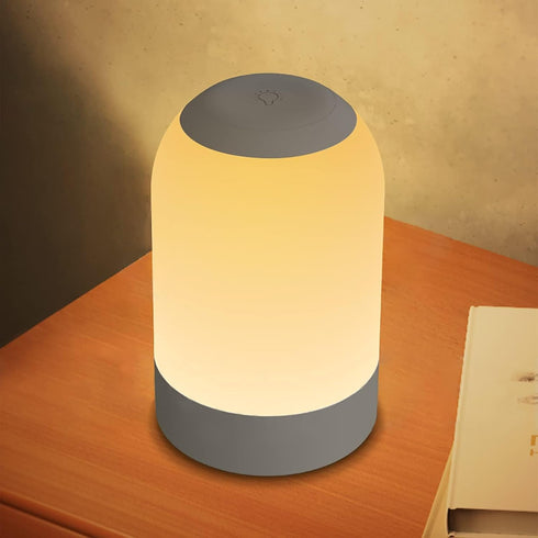 G Keni LED Touch Bedside Table Lamp, Baby Night Light for Kids, Dimmable Nursery Lamp with Timer, Nightstand Lamp for for Living Room, USB Recharg...