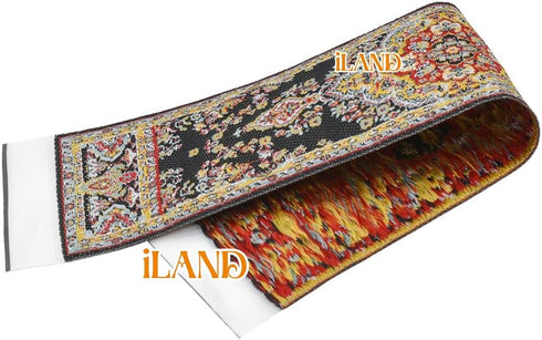 iLAND Miniature Dollhouse Accessories Victorian of Woven Dollhouse Rug 9.4” x 5.7” 9.2" x 1.8" for Dollhouse Furniture on 1/12 Scale and Dolls 3” ...