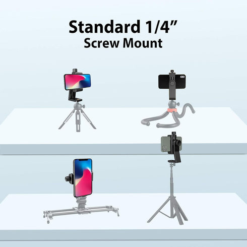 6amLifestyle Cell Phone Tripod Mount Adapter with Tripod Ball Head 360° Rotatable for Universal Smartphone Samsung Galaxy iPhone Holder for Tripod...