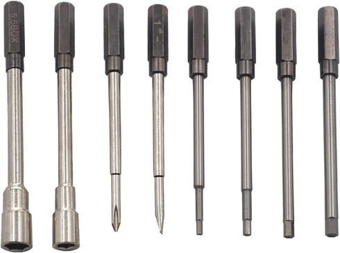 ShareGoo 8 in 1 Hex Screwdriver Set Kit Hex Nut Key Socket Repair Tool for RC Helicopter Airplane Drone Car,H1.5 2.0 2.5 3.0mm Hex,4.0 5.5mm Spann...