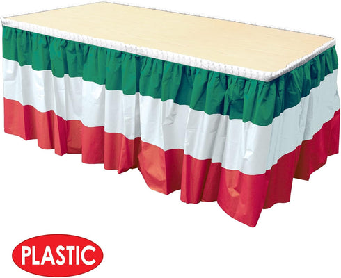 Beistle Red, White & Green Table Skirting...