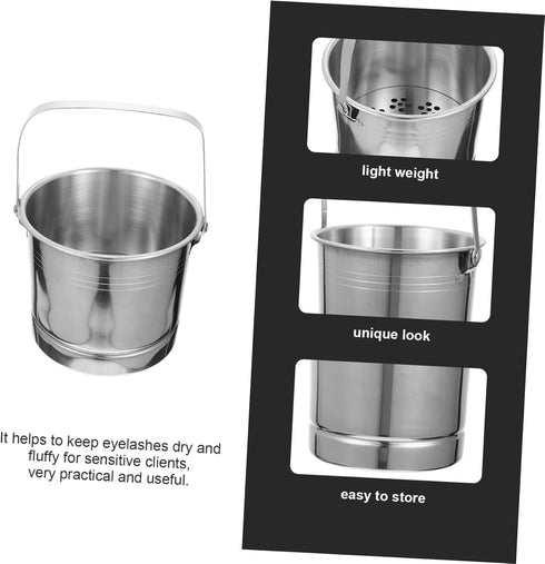 stainless steel ice bucket buckets Stainless Beverage Tub bucket with lid Wine Dump Bucket Bar Ice Bucket metal drink tub Wine Tasting Spittoon ca...