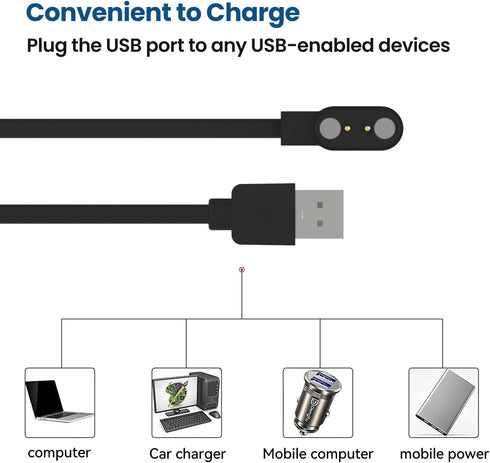 Compatible with TOZDTO/LUOBA/MVEFOIT/WZWNEER/DXPICR Smart Watch Charger, Replacement USB Charging Cable Magnetic Charger for TOZDTO/LUOBA/MVEFOIT/...