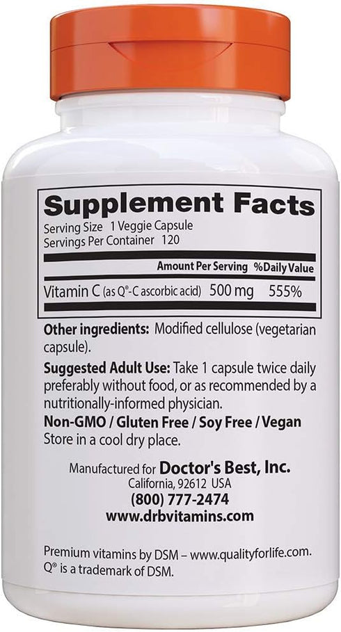 Doctor's Best Best Vitamin C 500mg, 120 Count...
