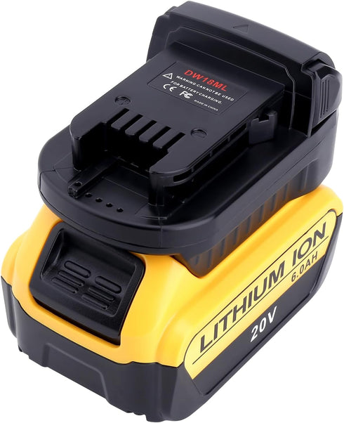 Adapter Compatible with Dewalt 20V Max Battery to Replacement for Milwaukee M18 18V Battery, DW18ML Adapter Compatible with Milwaukee 18V Cordless...