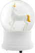 Elanze Designs Pearl White Unicorn 100MM Sturdy Wind Up Musical Glitter Water Snow Globe Tabletop Dresser Nightstand Figurine Decoration Plays Tun...