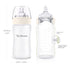 Yooforea Silicone Coated Glass Baby Bottle, 6M+ Fast Flow Nipple I Anti-Colic, Wide Neck, Stable Base I Medical-Grade Silicone Coating for Shatter...