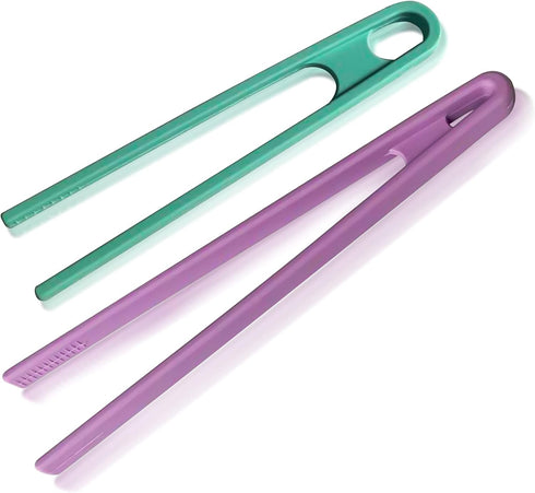 Toaster Tongs - (Set of Two) Silicone Tongs for Cooking - Toast Tongs - Salad Tongs - Cooing Tongs - Rubber Tongs - Plastic Tongs - Mini Tongs - S...