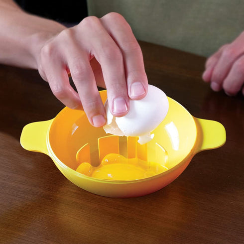 Microwave Egg Cooker Poacher Scramble Omelet Eggwich Maker with Silicone Handles Yolk Separator and Shell Cracker...