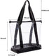 Large Clear Tote Bag, Fashion PVC Shoulder Handbag for Women, Clear Stadium Bag for Security Travel,Shopping,Sports and Work...