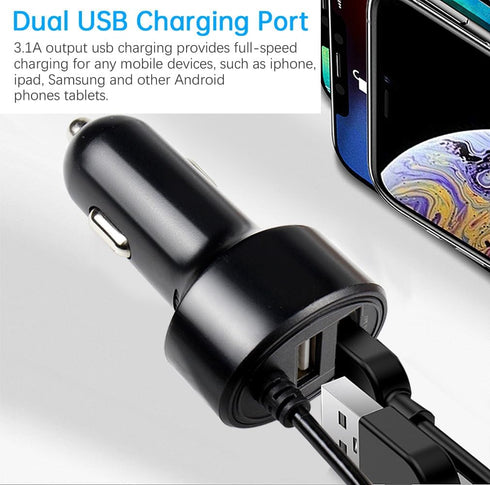 FouceClaus 12V Car Charger Adapter for Portable DVD Player, Replacement Car Cigarette Cord for RCA, Philips, DBPOWER, Sylvania, APEMAN DVD Player,...