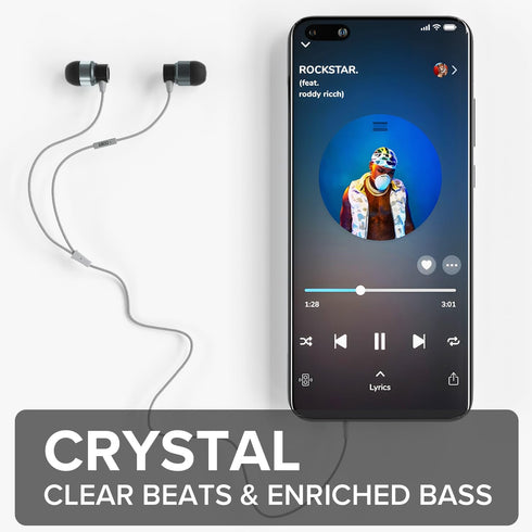Coby Noise Isolating Metal Wired Earbuds| Wired Headphones w/Tangle Free Braided Wire |Built-in Microphone for Ear Buds| Noise Canceling Headphone...