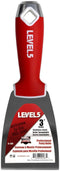 3" Soft-Grip Stainless Steel Drywall Joint Knife - LEVEL5 | Pro-Grade | Comfortable Finishing Hand Tool | Metal Hammer End | Sheetrock Gyprock Pla...
