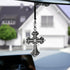 Car Pendant Metal Diamond Hanging Cross Auto Interior Rearview Mirror Dangle Ornament Accessories Gifts...