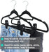 Black Velvet Hangers Clips 20 PCS, Non-Slip Velvet Clips for Suit Pant Skirt Hanger, Strong Finger Clips Perfect for Thin Flocking Hangers...