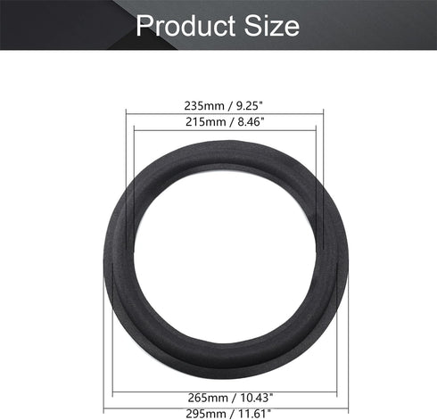 Fielect 12 Inch Speaker Foam Edge Surround Rings Replacement Parts for Speaker Repair or DIY 4pcs...