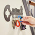 Key Organizer Wall Mount Rack - Decorative 10 Hook Iron Key Ring Holder for Wall - Ideal for Entryway, Front Door, Kitchen, Hallway - Includes Scr...