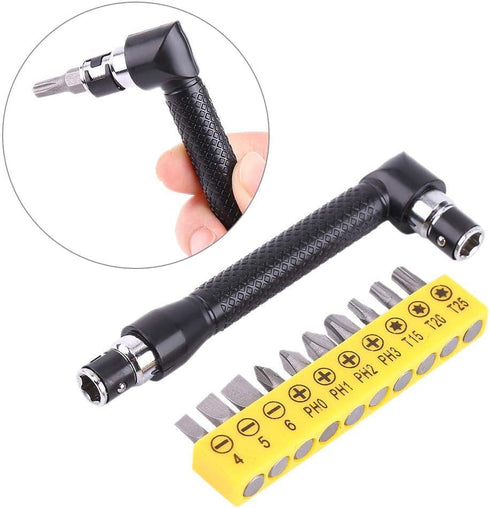 1/4 Inch L-Shape Wrenches Double Head 90 Degree Hex Socket with Flat Torx Screwdriver Bits Kit Hand Tool...