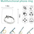 Transparent Cell Phone Ring Holder Grip, Clear Phone Ring Stand Holder, 360° Degree Rotation Phone Ring Finger Grip Back Kickstand, Compatible Tab...