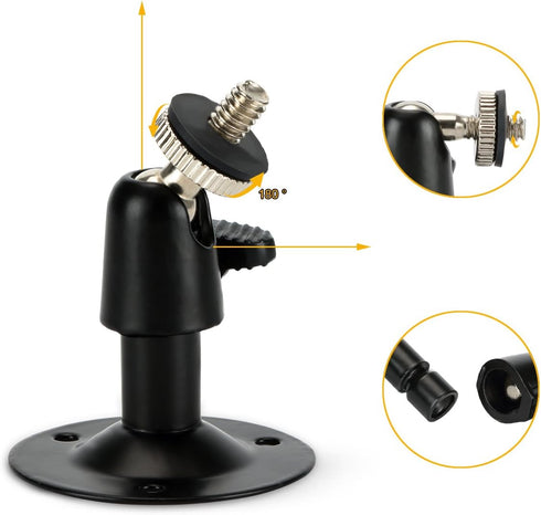 SERMICLE Security Wall Mount for Stick Up Cam Wired/Batter, Metal Security Camera Bracket for Oculus Sensor,Arlo, Arlo Pro, 360° Rotation 1/4" Scr...