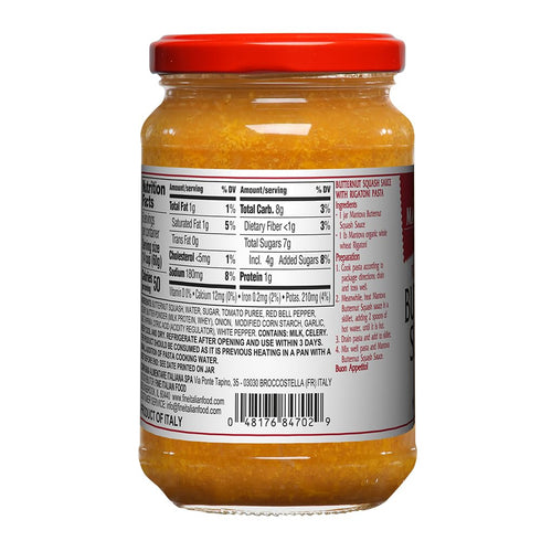 Mantova Butternut Squash Sauce, 12 oz. (Pack of 2), Product of Italy, Traditional, All-Natural, Ready-to-Eat Pasta Sauce, No Artificial Coloring, ...