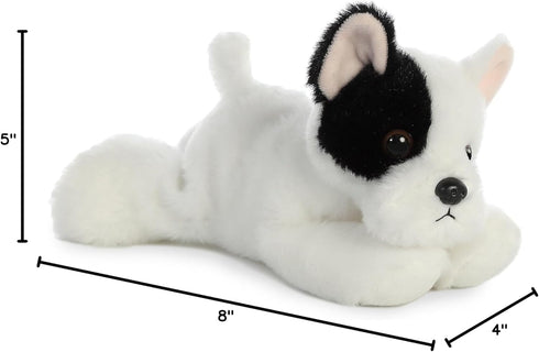 Aurora® Adorable Mini Flopsie™ French Bulldog Pup Stuffed Animal - Playful Ease - Timeless Companions - White 8 Inches...