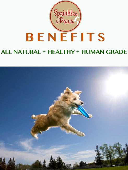 Sprinkles & Paws Liver & Blueberry Sprinkles with Apple Dog Food Topper | Made with Organic Fruit (Powder) | Add to Food or Homemade Biscuits, Low...