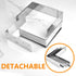 Guowall Stainless Steel Extensible Cake Ring Mold, Adjustable Square Shaped Mousse Ring Nonstick Cake Cutter for DIY Baking - 6in...