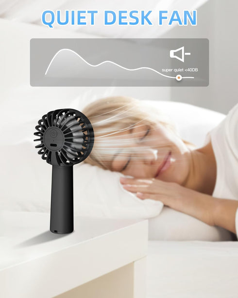 Portable Mini Fan, Handheld Fan, 1800mAh Small Hand Fan Battery Operated, Personal Makeup Lash Fan Travel Fans USB Rechargeable, Gifts for Stylish...