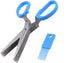 Herb Scissors - with Kitchen Gadgets Retail Package - Multipurpose Kitchen Shears - 5 Extremely Sharp Stainless Steel Blades - Handy Cleaning Comb...
