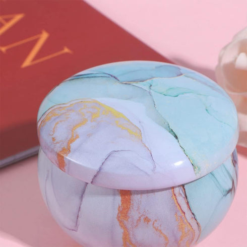 2 Pcs Round Tin Jar Tea Tins Food Storage Container,2.2oz Candle Tins,Round Containers with Lids for Candle Making, Arts & Crafts, Storage...